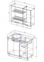 Кухонный гарнитур Вегас 1000 мм